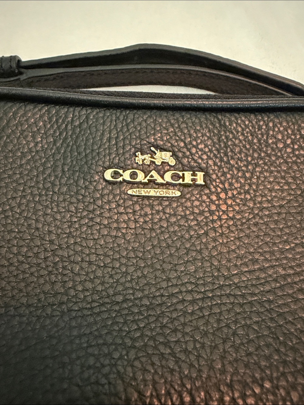 Coach Black Pebble Leather Crossbody Camera Bag - Picture 2 of 7